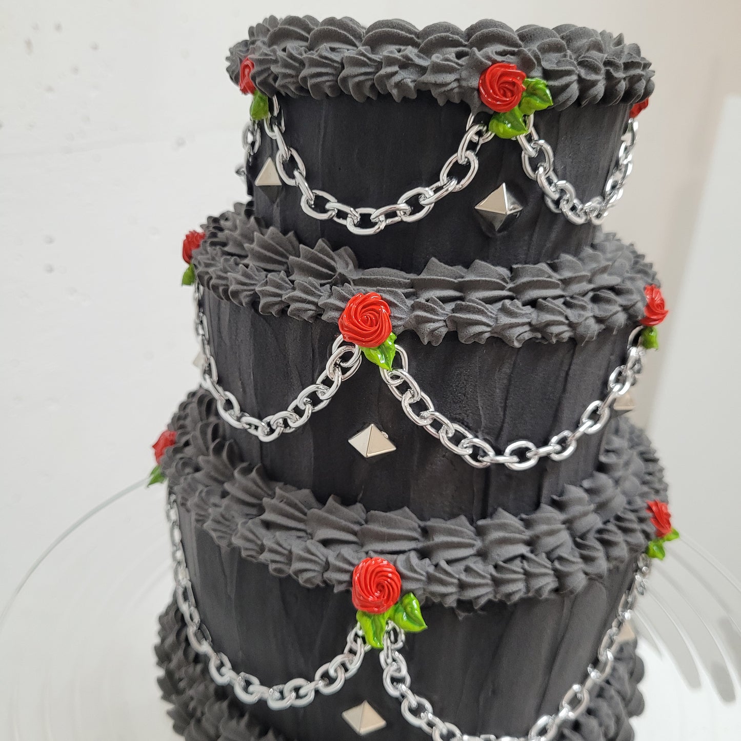 3 Tiered Goth Cake Sculpture | 7" by 8.5"