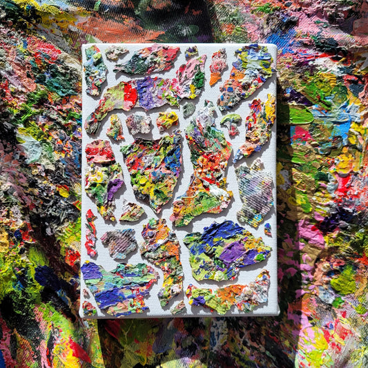 "DO U WANT A PIECE OF ME?" | Impasto Painting |  5" by 7" Stretched Canvas