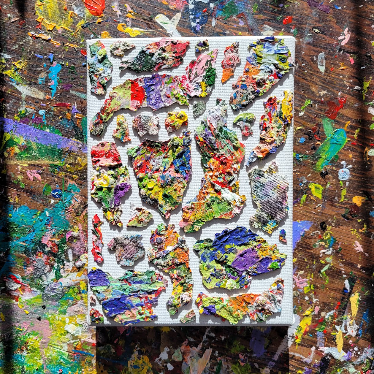 "DO U WANT A PIECE OF ME?" | Impasto Painting | 5" by 7" Stretched Canvas