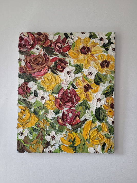 "JOLENE" |  Lily Pad Painting | 16" by 20" Stretched Canvas