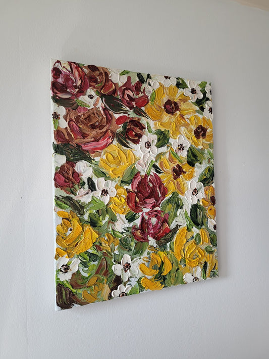 "JOLENE" |  Lily Pad Painting | 16" by 20" Stretched Canvas