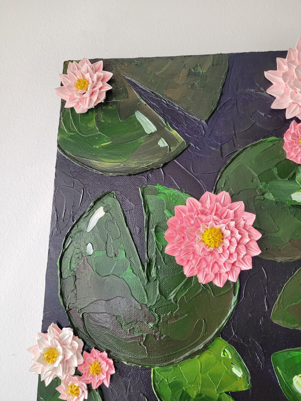 "LILY" | Lily Pad Painting | 12" by 16" Stretched Canvas