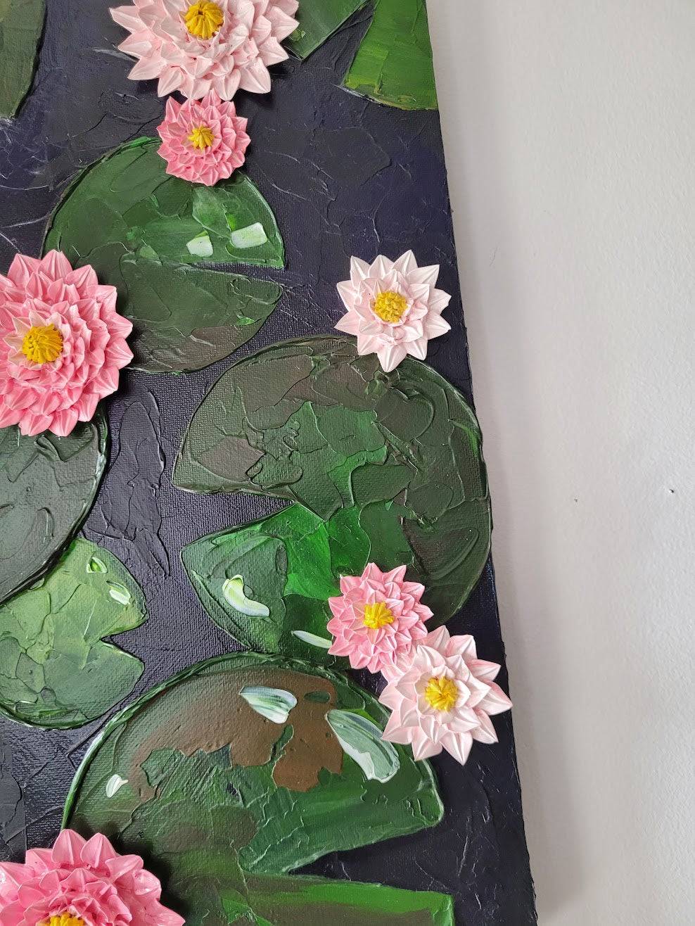 "LILY" | Lily Pad Painting | 12" by 16" Stretched Canvas