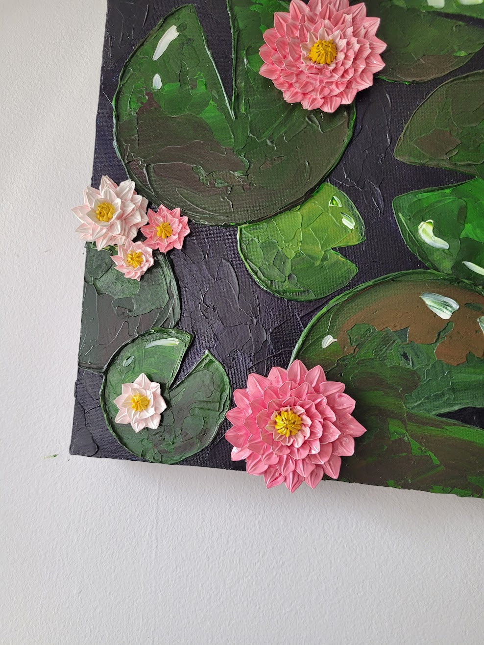 "LILY" | Lily Pad Painting | 12" by 16" Stretched Canvas