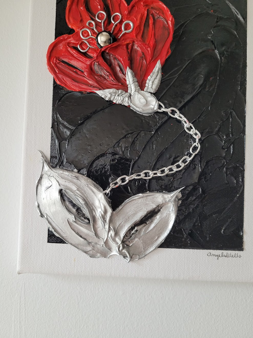 FLOWER FLAIL Painting | 8" by 10" Stretched Canvas