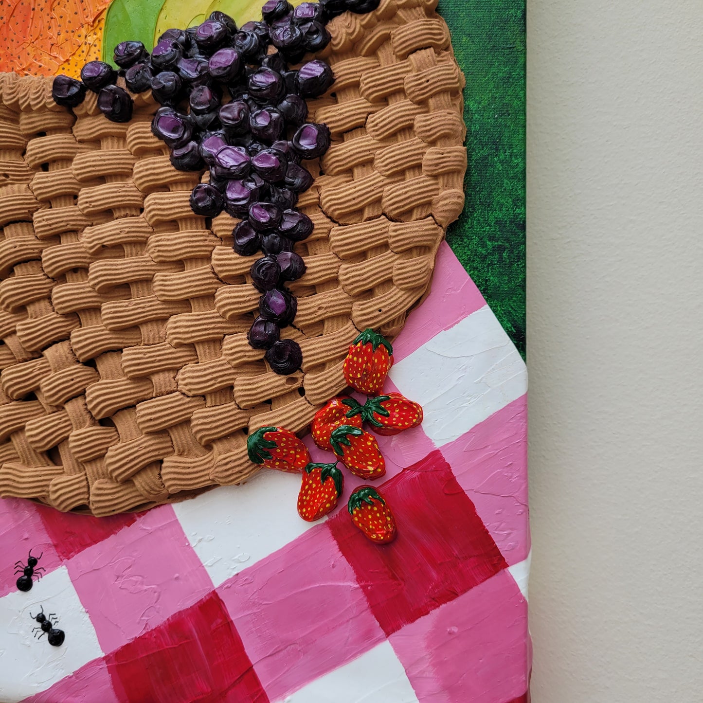 "A LIL FRUITY" | Fruit Bowl Painting | 12" by 16" Stretched Canvas