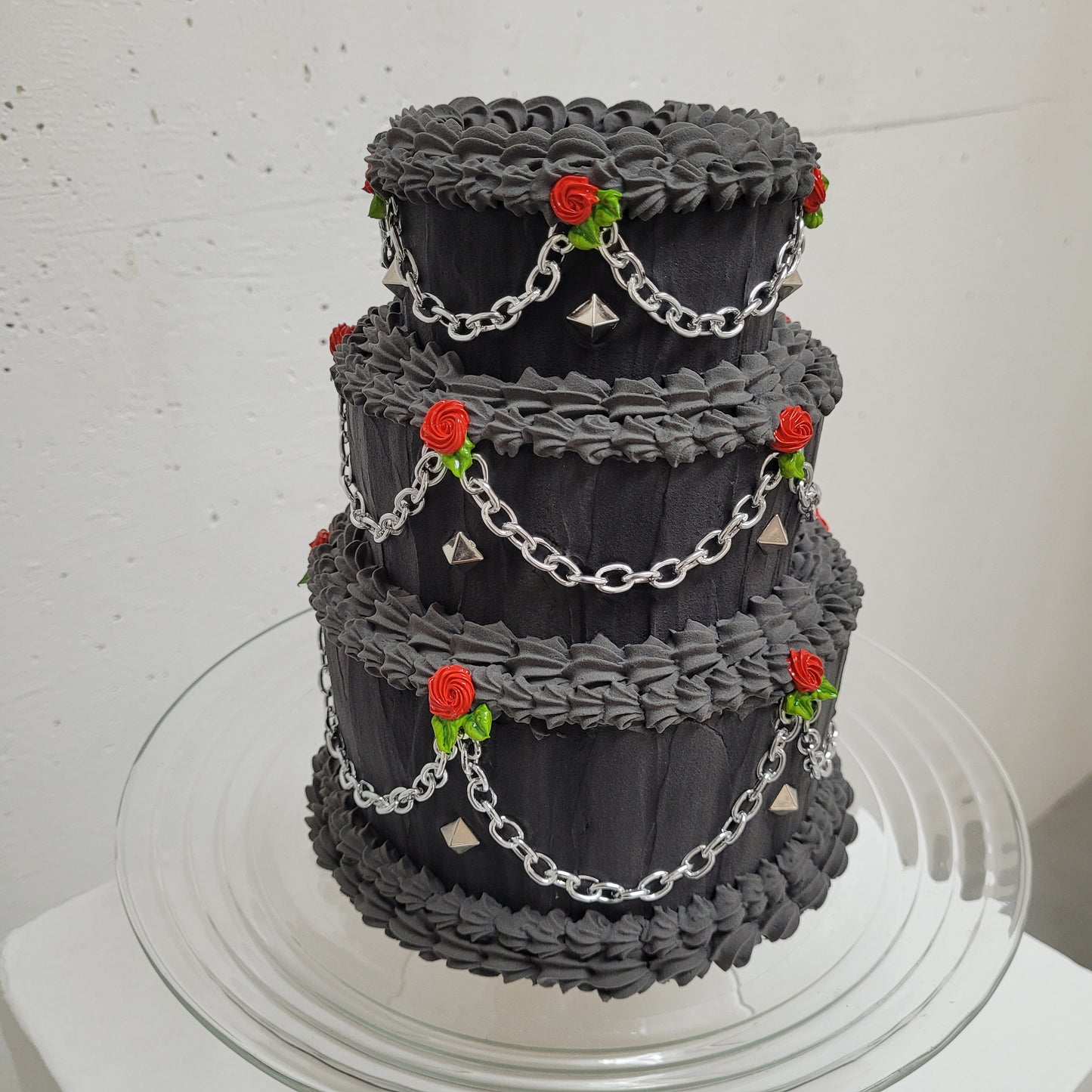 3 Tiered Goth Cake Sculpture | 7" by 8.5"