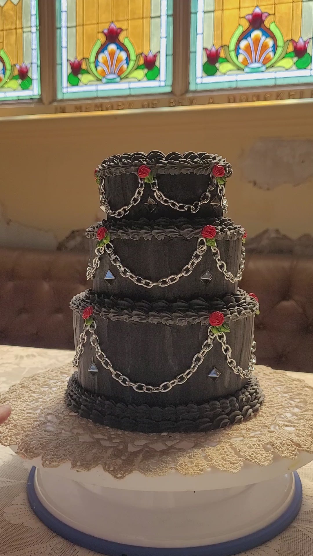 3 Tiered Goth Cake Sculpture | 7