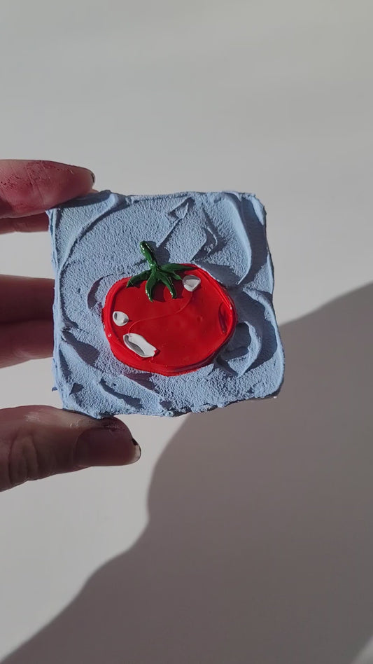Mini Tomato Painting (Magnet) | 2" by 2"