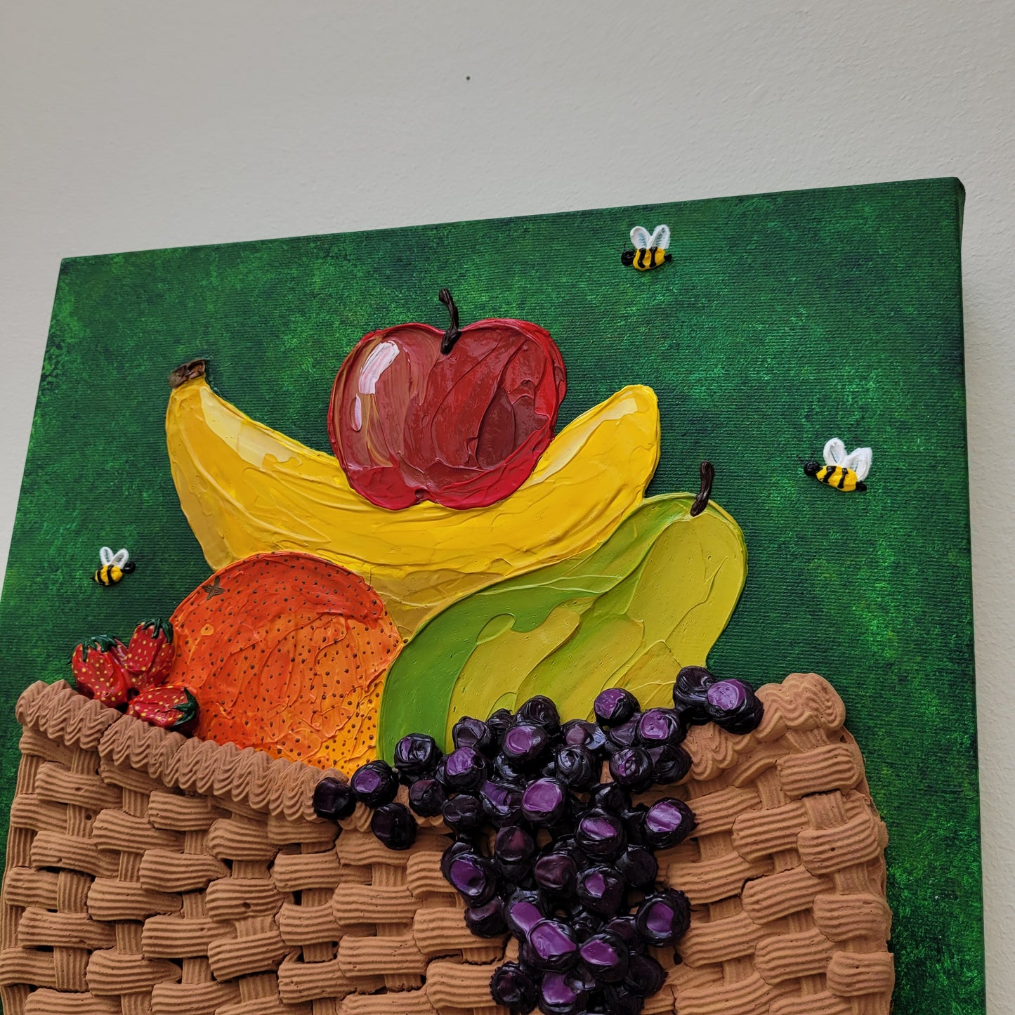 "A LIL FRUITY" |  Fruit Bowl Painting | 12" by 16" Stretched Canvas