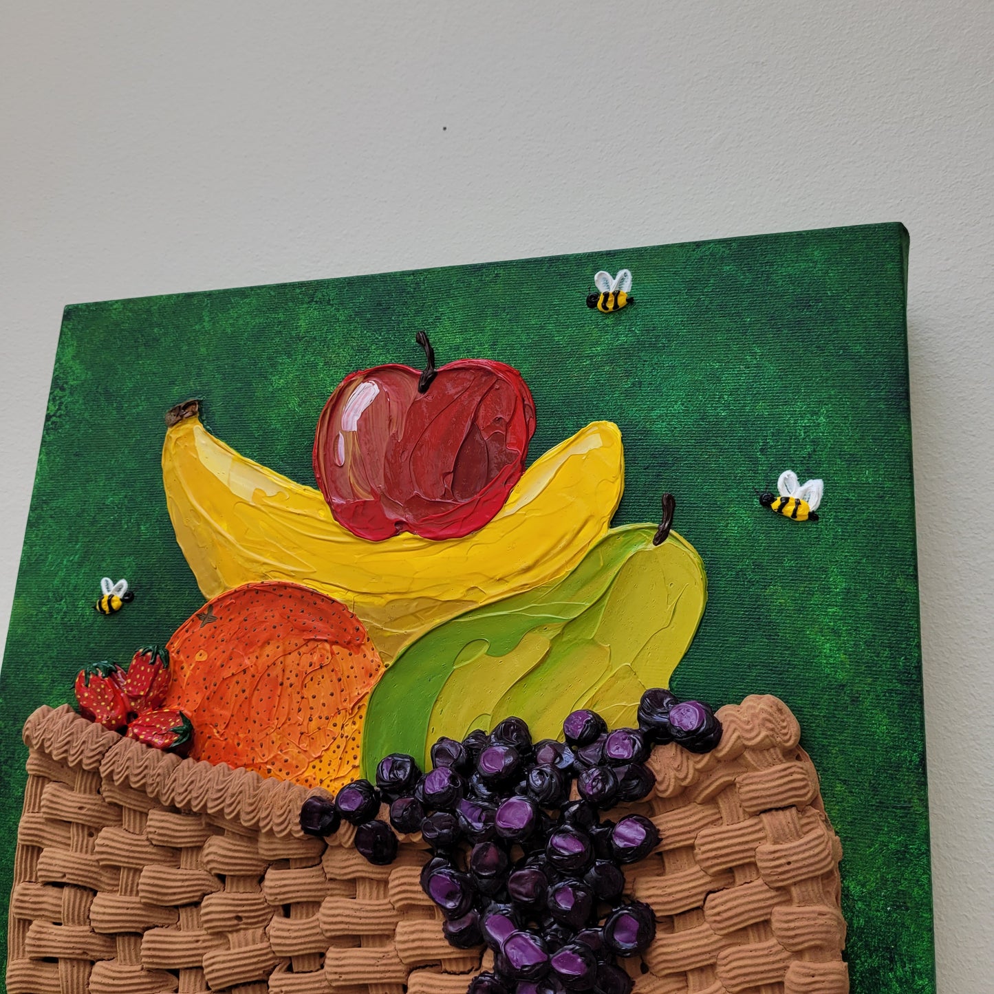 "A LIL FRUITY" |  Fruit Bowl Painting | 12" by 16" Stretched Canvas