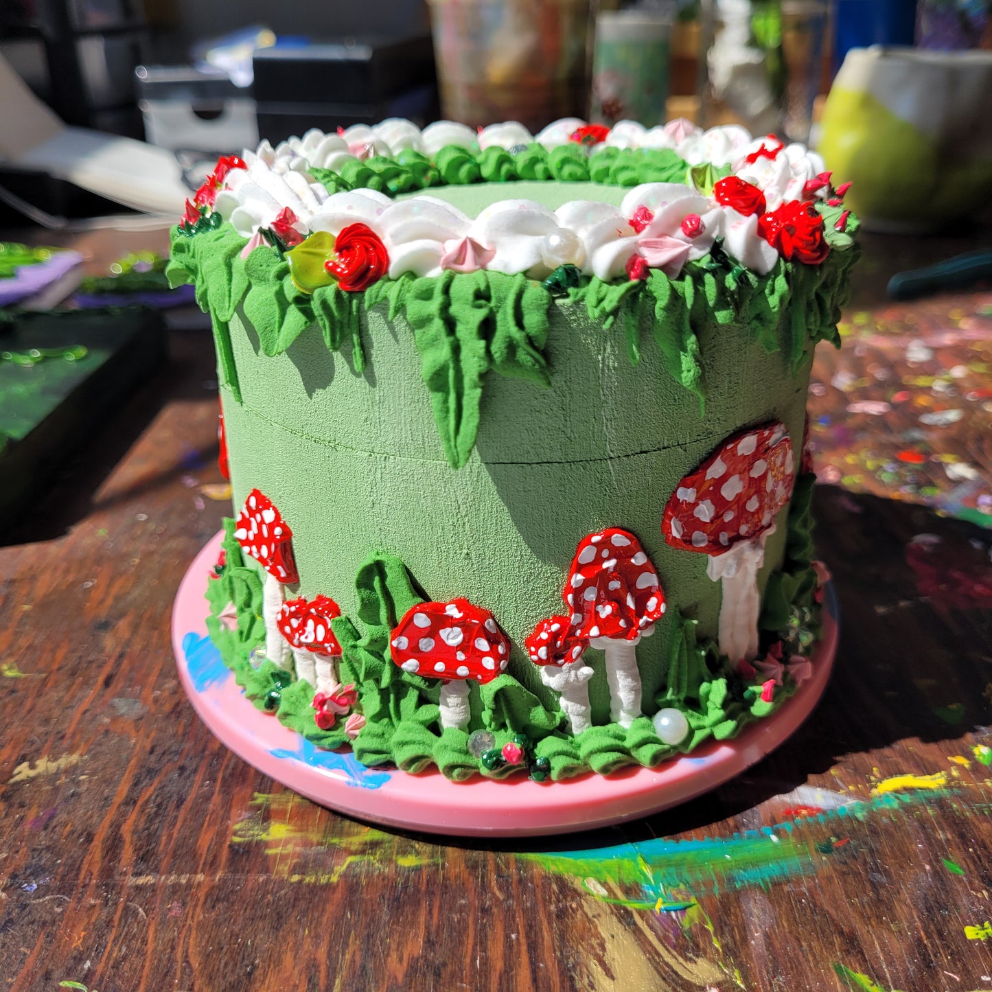 Mushroom Cake Box | 4.5" by 3.5" (inside is ~3.5")